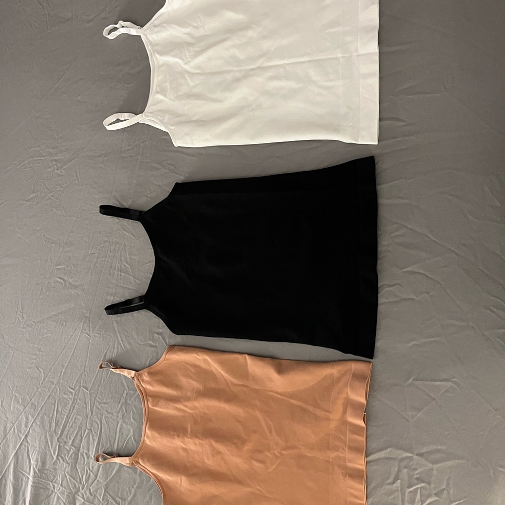 Women's White, Black, and Tan Tops